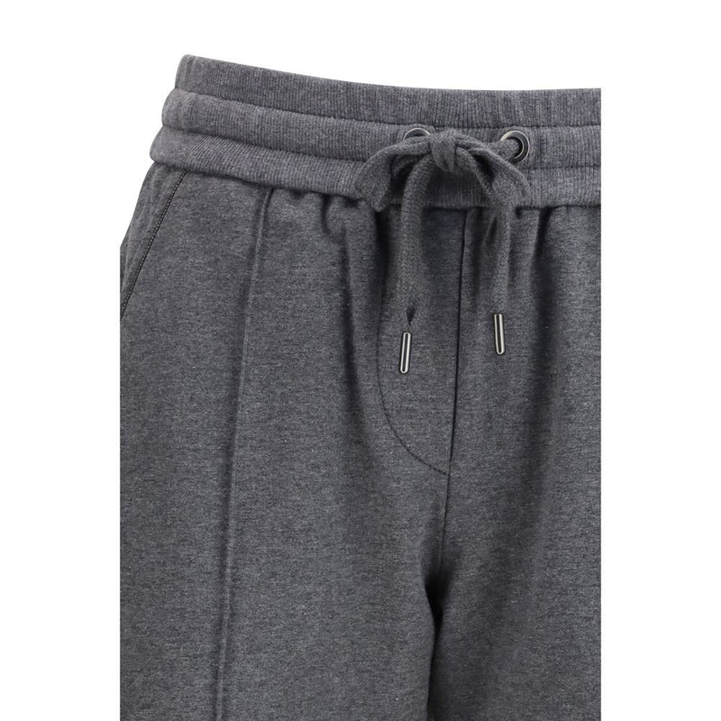 Brunello Cucinelli Gray Cotton Casual Pants for Women - Elegant Comfort