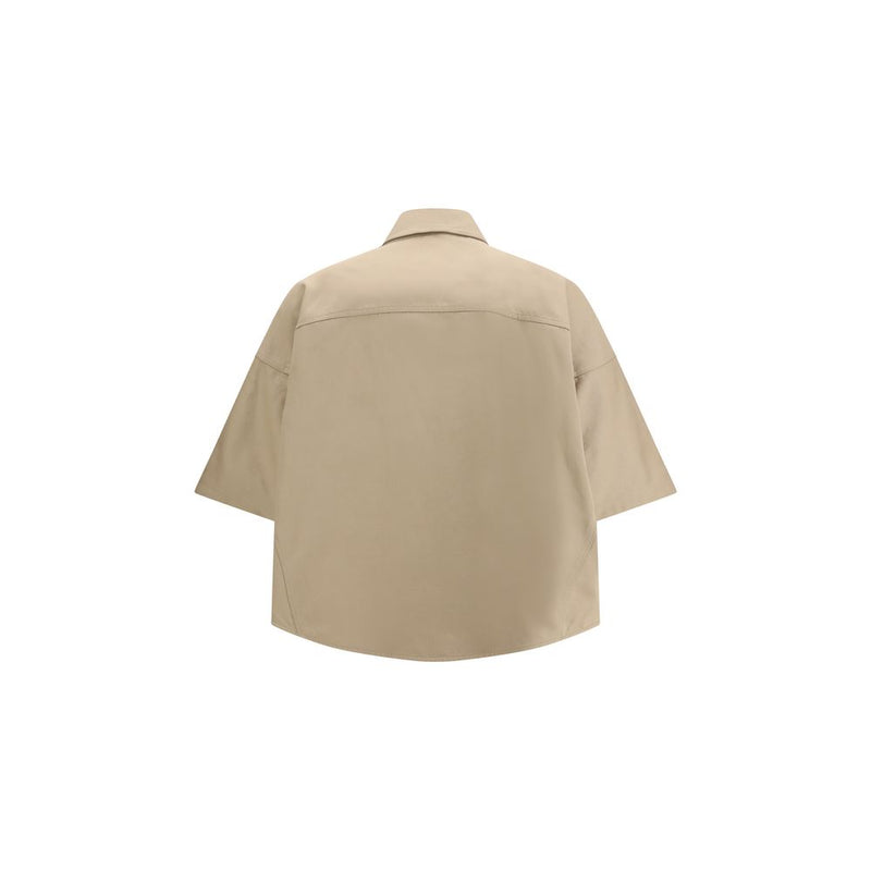 Brunello Cucinelli Beige Cotton Shortsleeve Shirt for Women