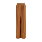 Fabiana Filippi Beige Viscose Casual Pants - Élégantes et Polyvalentes