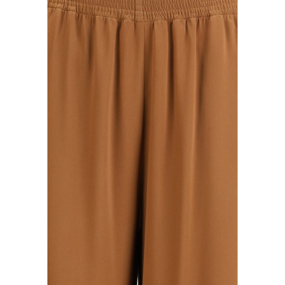 Fabiana Filippi Beige Viscose Casual Pants - Élégantes et Polyvalentes