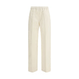 Fabiana Filippi Cream Cotton Casual Pants for Women - IT42 | L