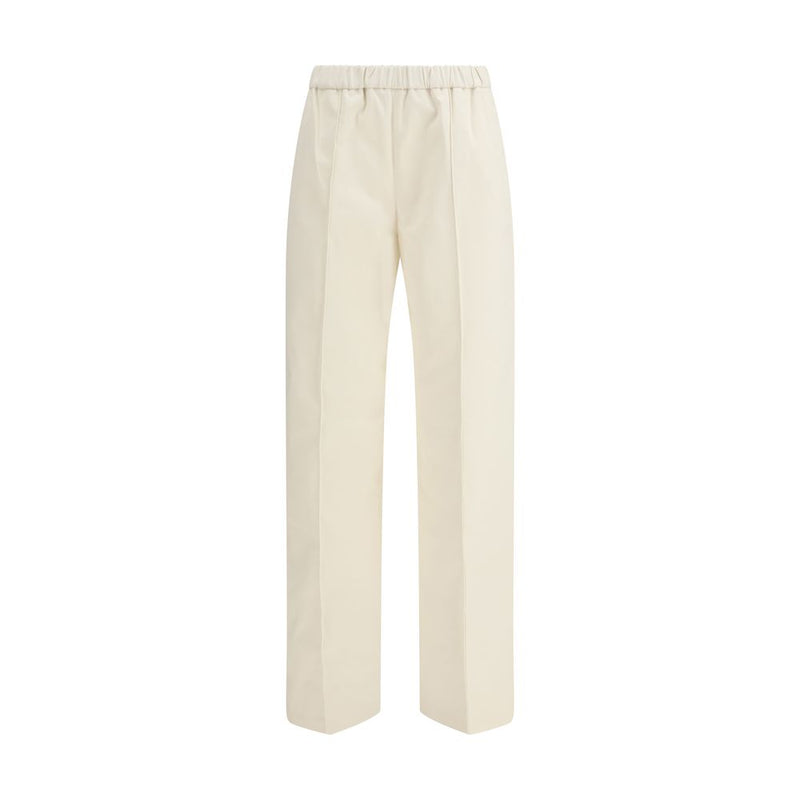 Fabiana Filippi Cream Cotton Casual Pants for Women - IT42 | L