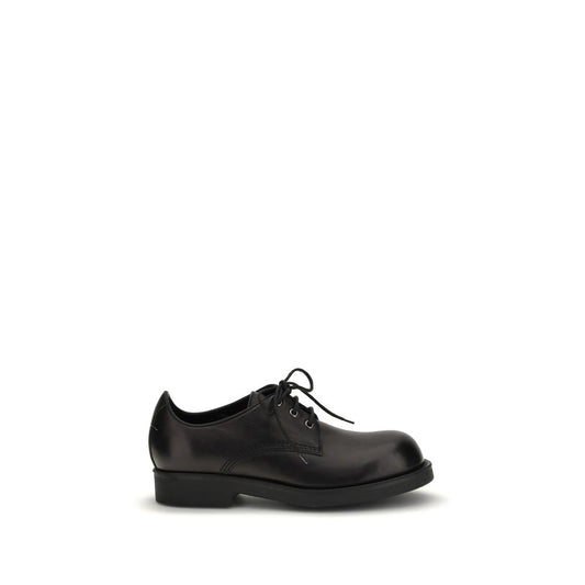 MM6 Chaussures Oxford et derbies Bos Taurus en cuir de veau noir