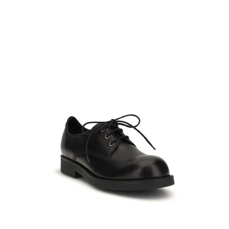 MM6 Black Calf Leather Bos Taurus Oxfords for Men