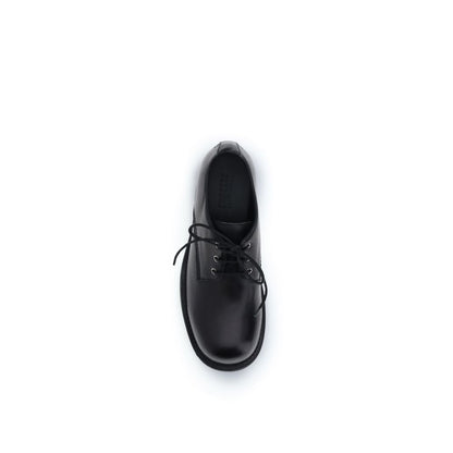 MM6 Chaussures Oxford et derbies Bos Taurus en cuir de veau noir