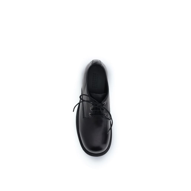 MM6 Black Calf Leather Bos Taurus Oxfords for Men