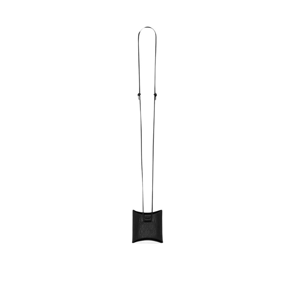 Étui pour AirPods Saint Laurent en cuir de veau noir