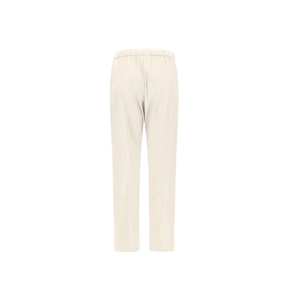 Herno Women's White Polyester Casual Pants - Stylish Comfort