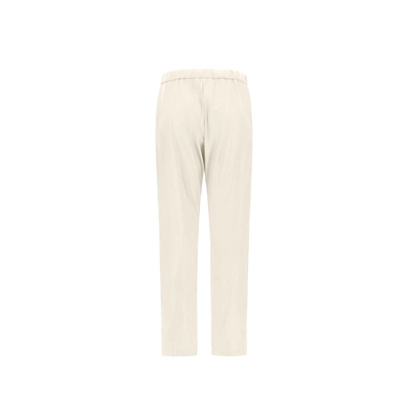 Herno Women's White Polyester Casual Pants - Elegance & Comfort