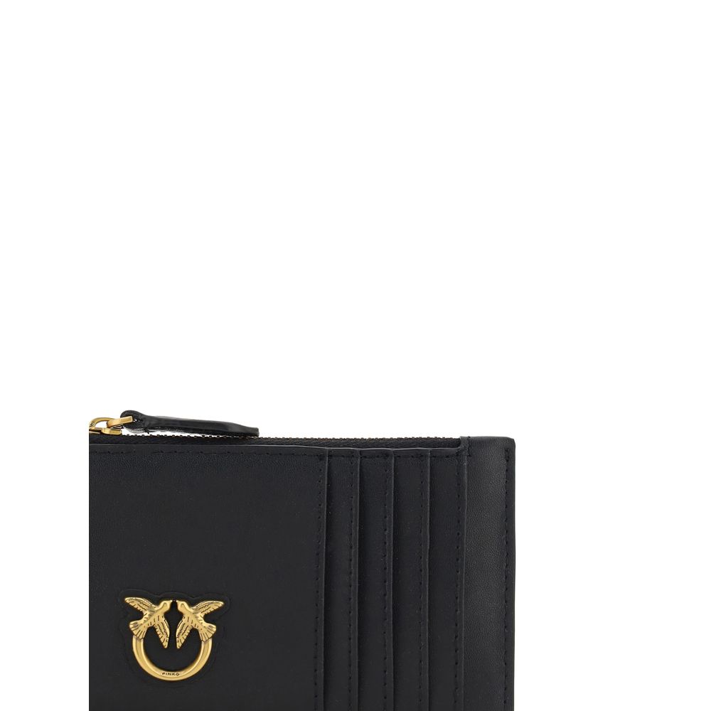 PINKO Black Calf Leather Bos Taurus Wallet - Elegant & Functional