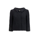 Valentino Garavani Black Fleece Wool Coat for Women
