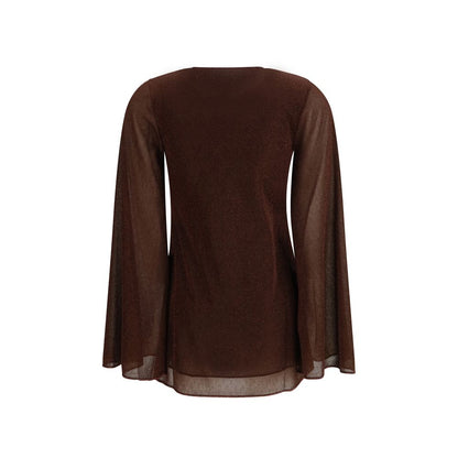 Short bermuda en polyamide marron Oséree