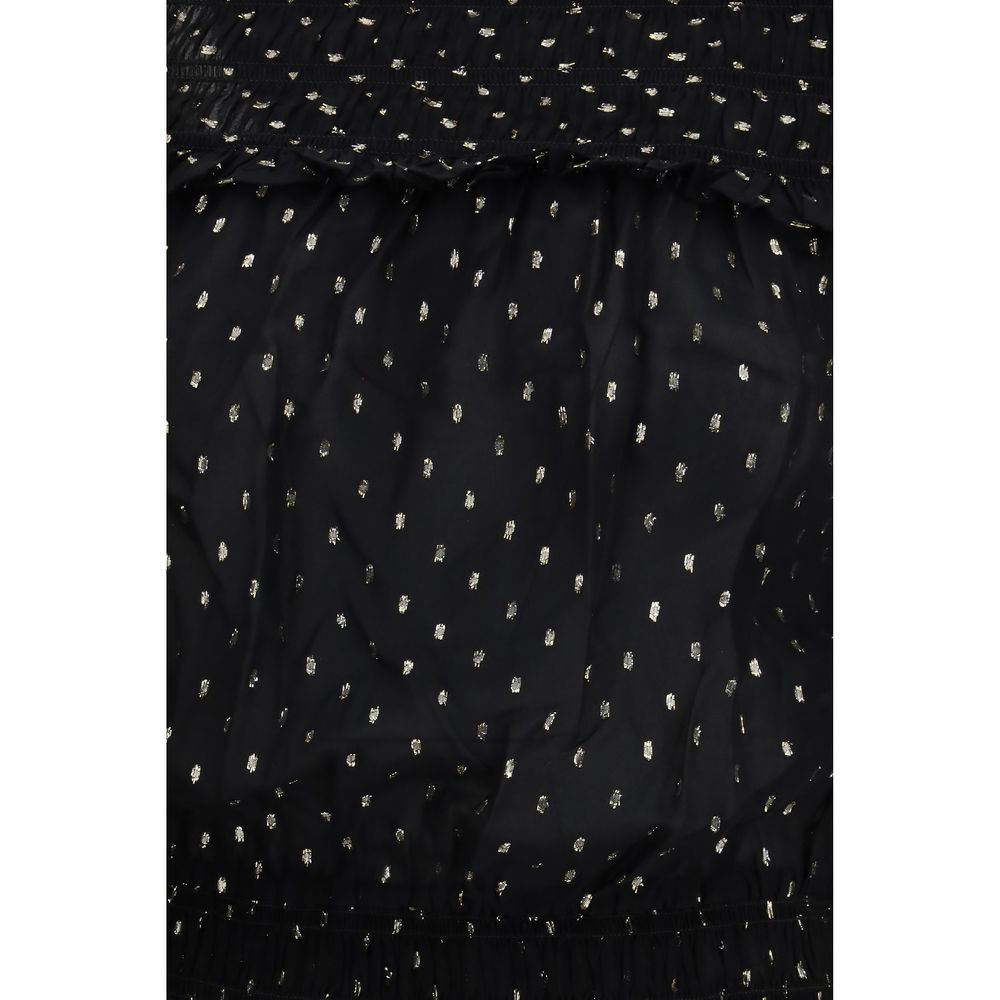 Haut en viscose noire Self-Portrait