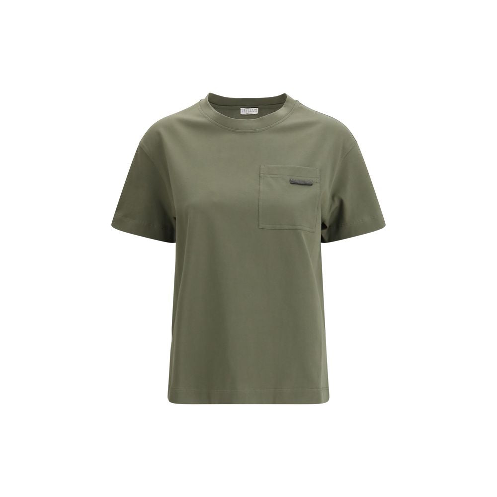 Brunello Cucinelli Bicolor Cotton T-Shirt for Women - Stylish Comfort