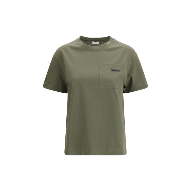 Brunello Cucinelli Bicolor Cotton T-Shirt for Women - Stylish Comfort