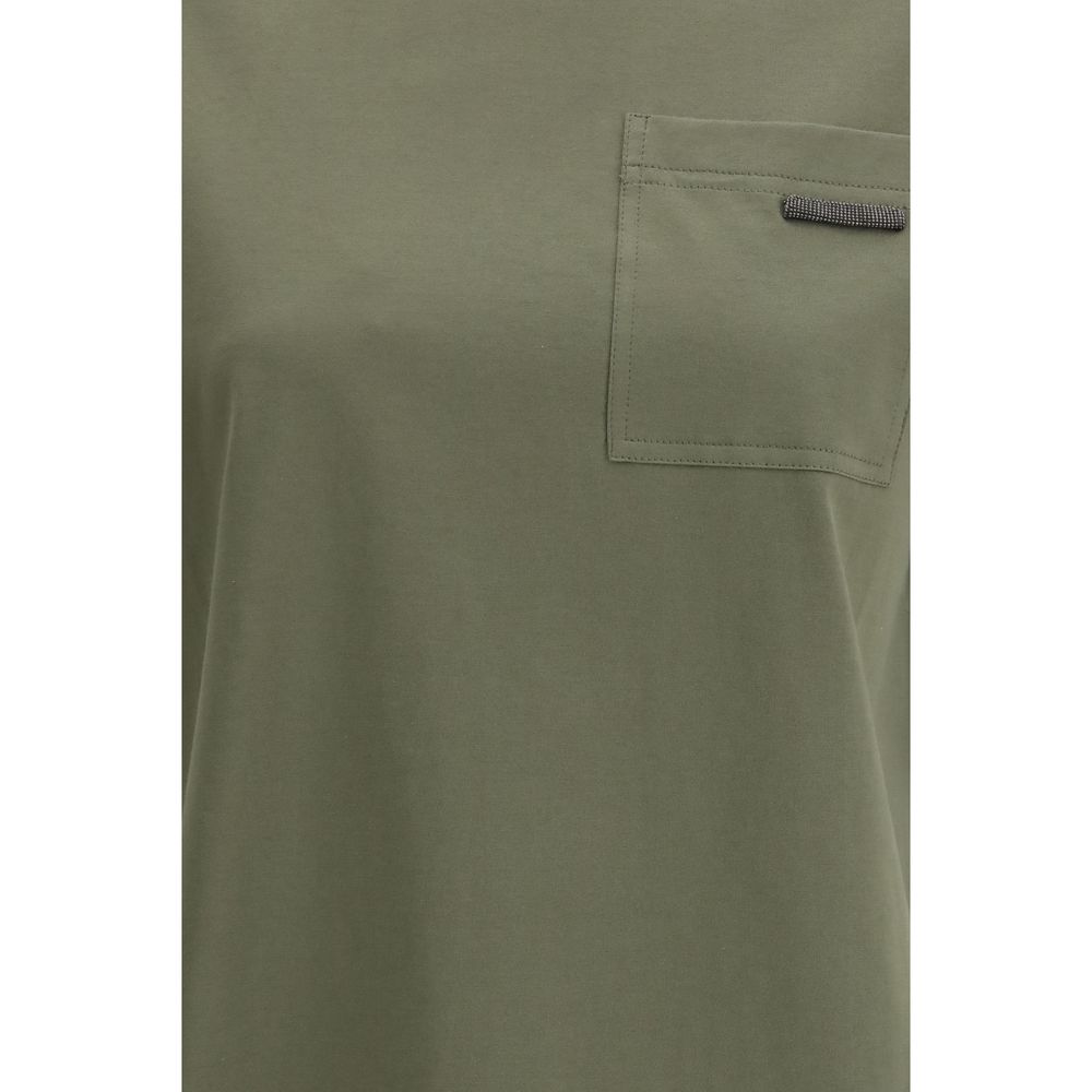 Brunello Cucinelli Bicolor Cotton T-Shirt for Women - Stylish Comfort