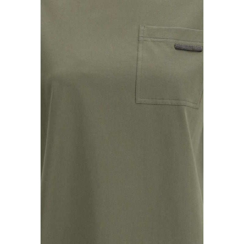 Brunello Cucinelli Bicolor Cotton T-Shirt for Women - Stylish Comfort