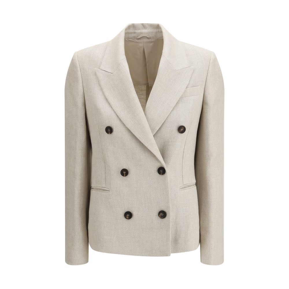 Brunello Cucinelli Beige Linen Blazer - Timeless Elegance