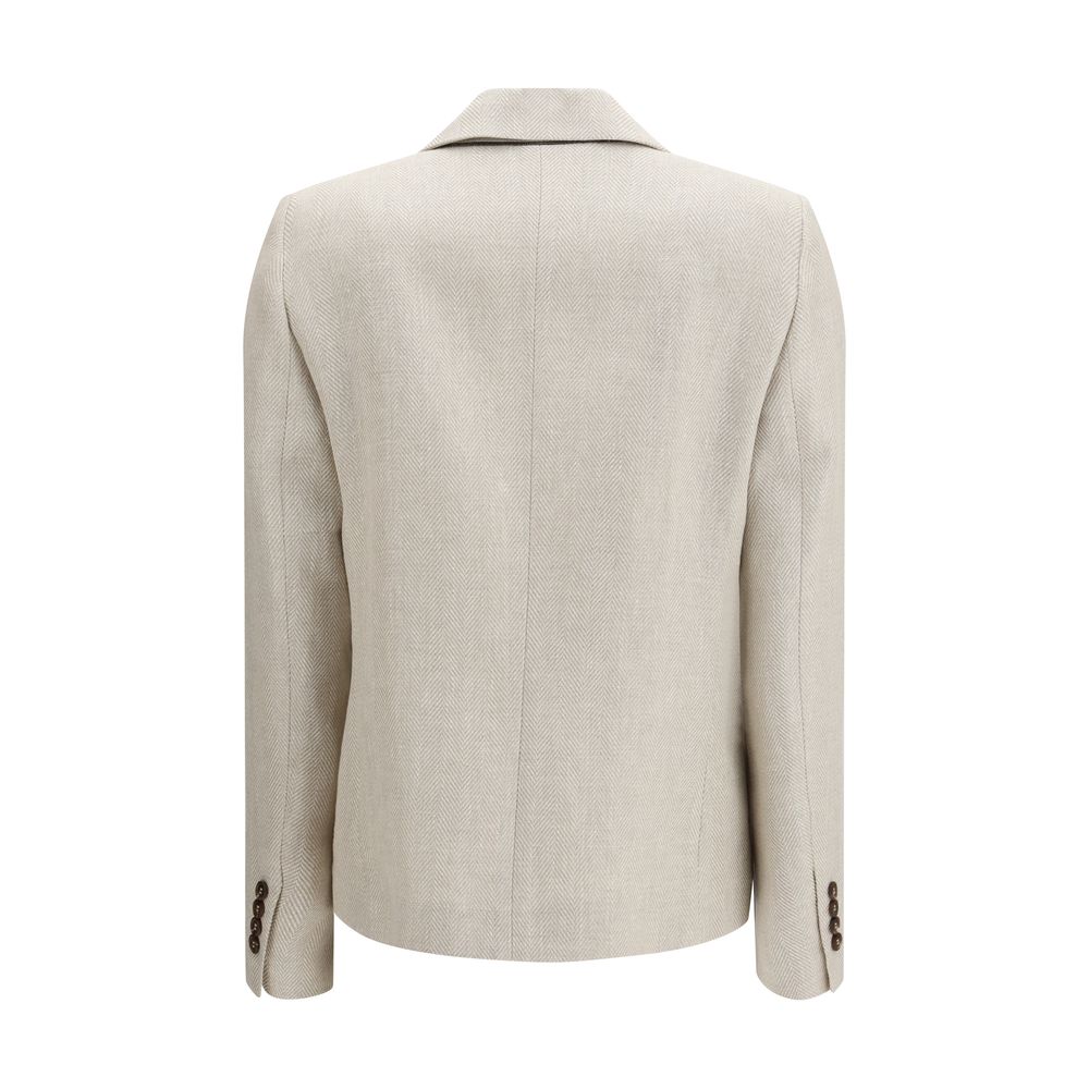 Brunello Cucinelli Beige Linen Blazer - Timeless Elegance