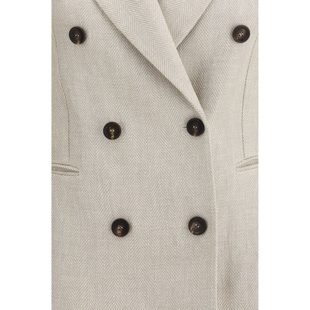 Brunello Cucinelli Beige Linen Blazer - Timeless Elegance