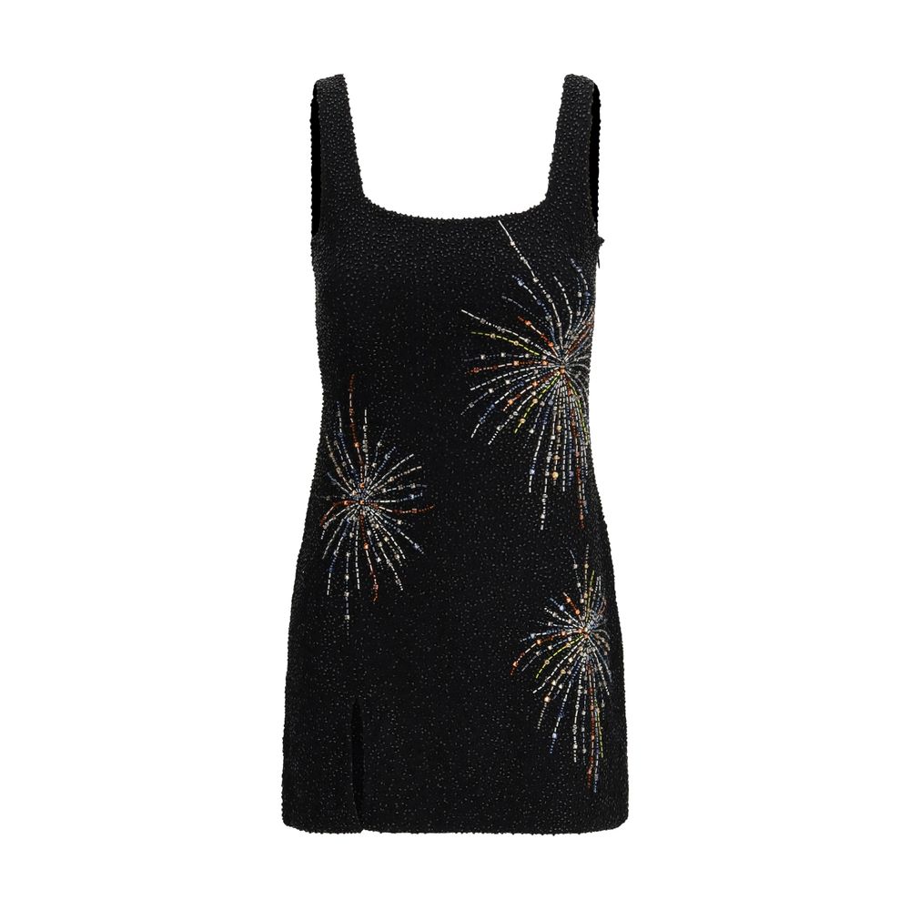 Staud Sable Dress Firework - Robe Noire en Nylon