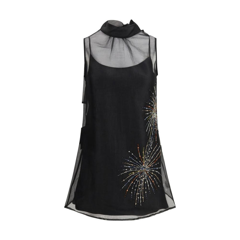 Staud Albee Black Mini Dress - Elegant Sleeveless Design