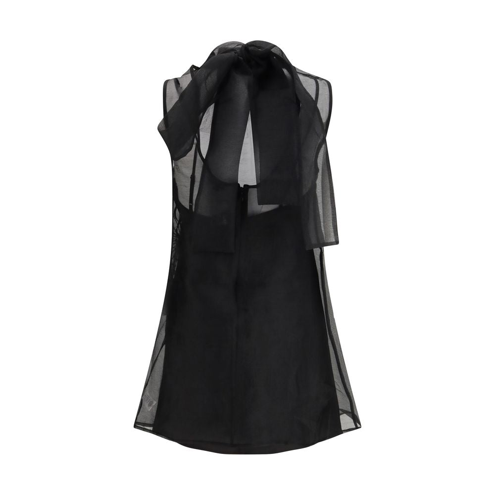 Staud Albee Black Mini Dress - Elegant Sleeveless Design