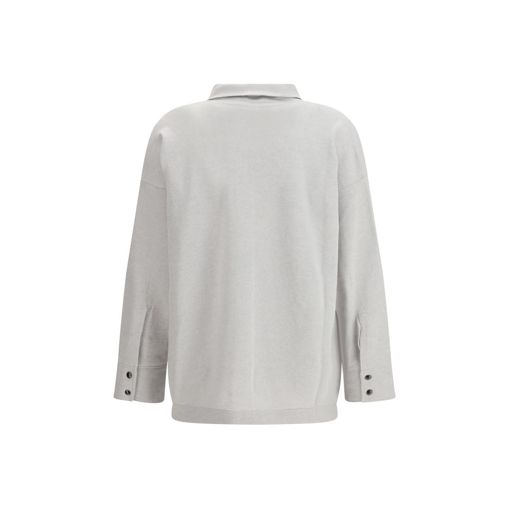 Fabiana Filippi Gray Fleece Wool Shirt - Elegant & Versatile