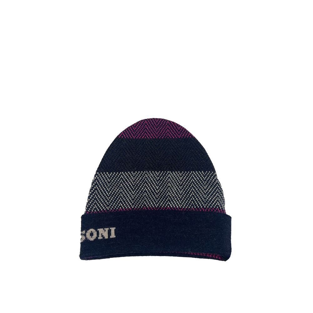 Missoni blauwe wollen muts