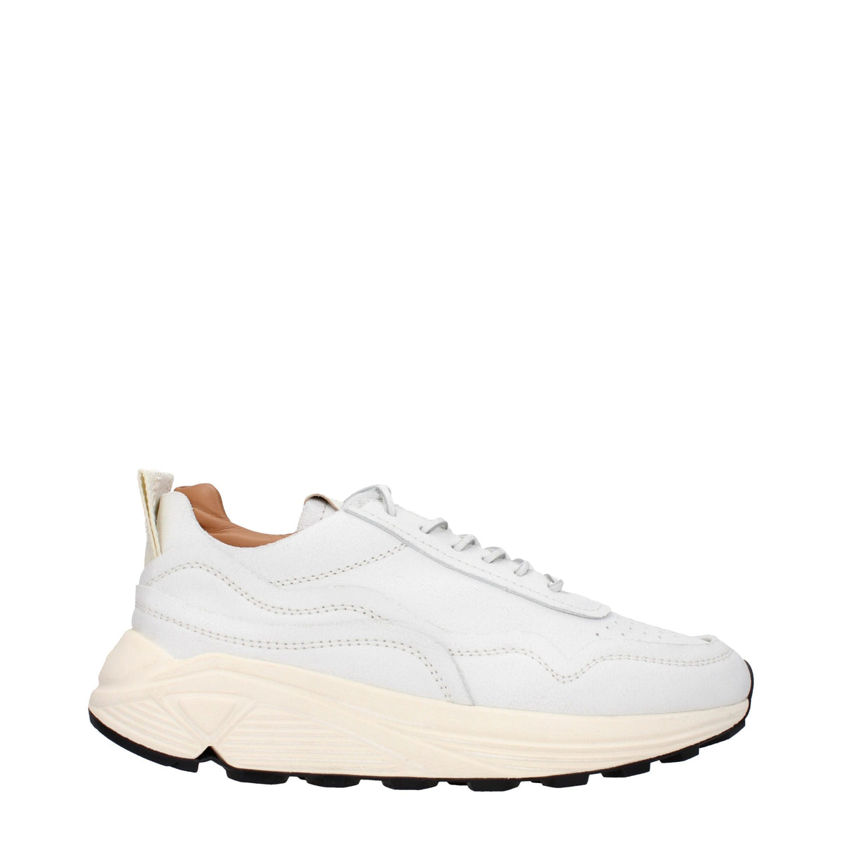 Buttero White Leather Chunky Sneakers for Men - Stylish Comfort