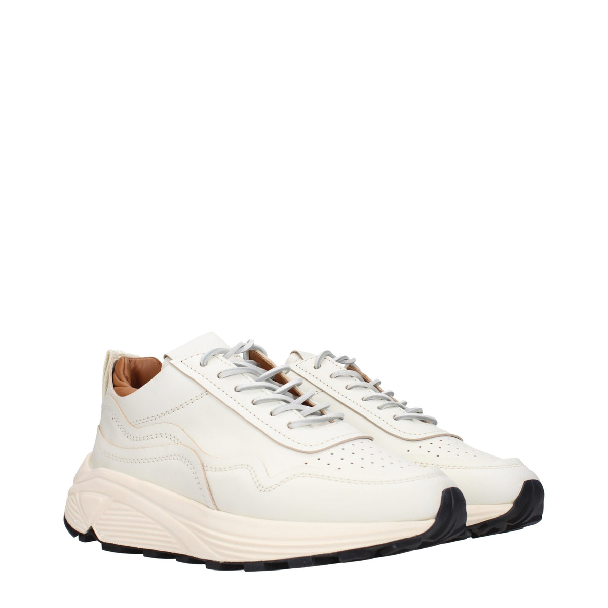 Buttero White Leather Low Top Sneakers for Men - Stylish Comfort