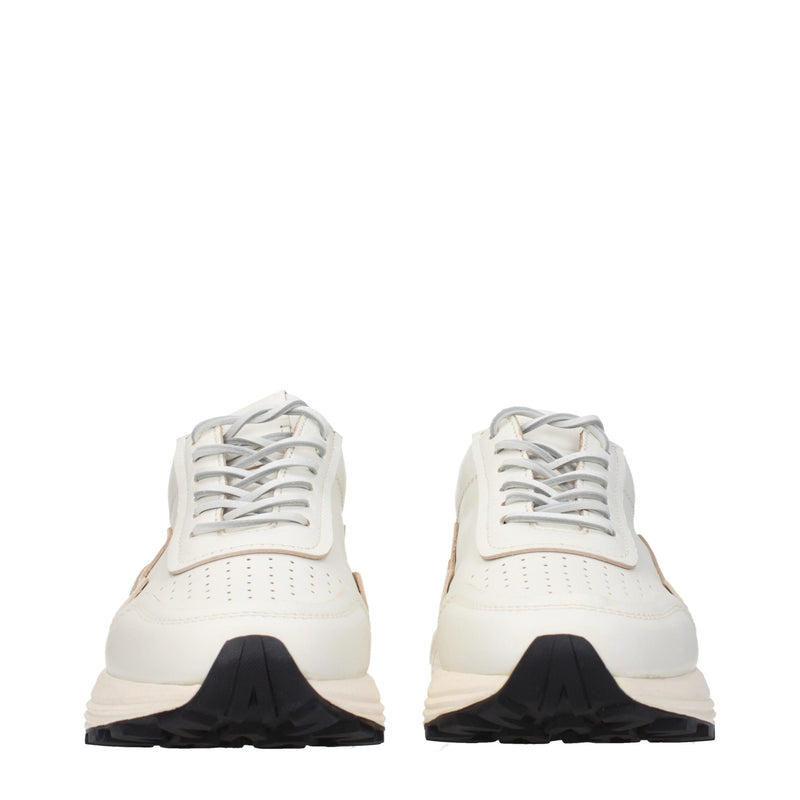 Buttero White Leather Low Top Sneakers for Men - Stylish Comfort