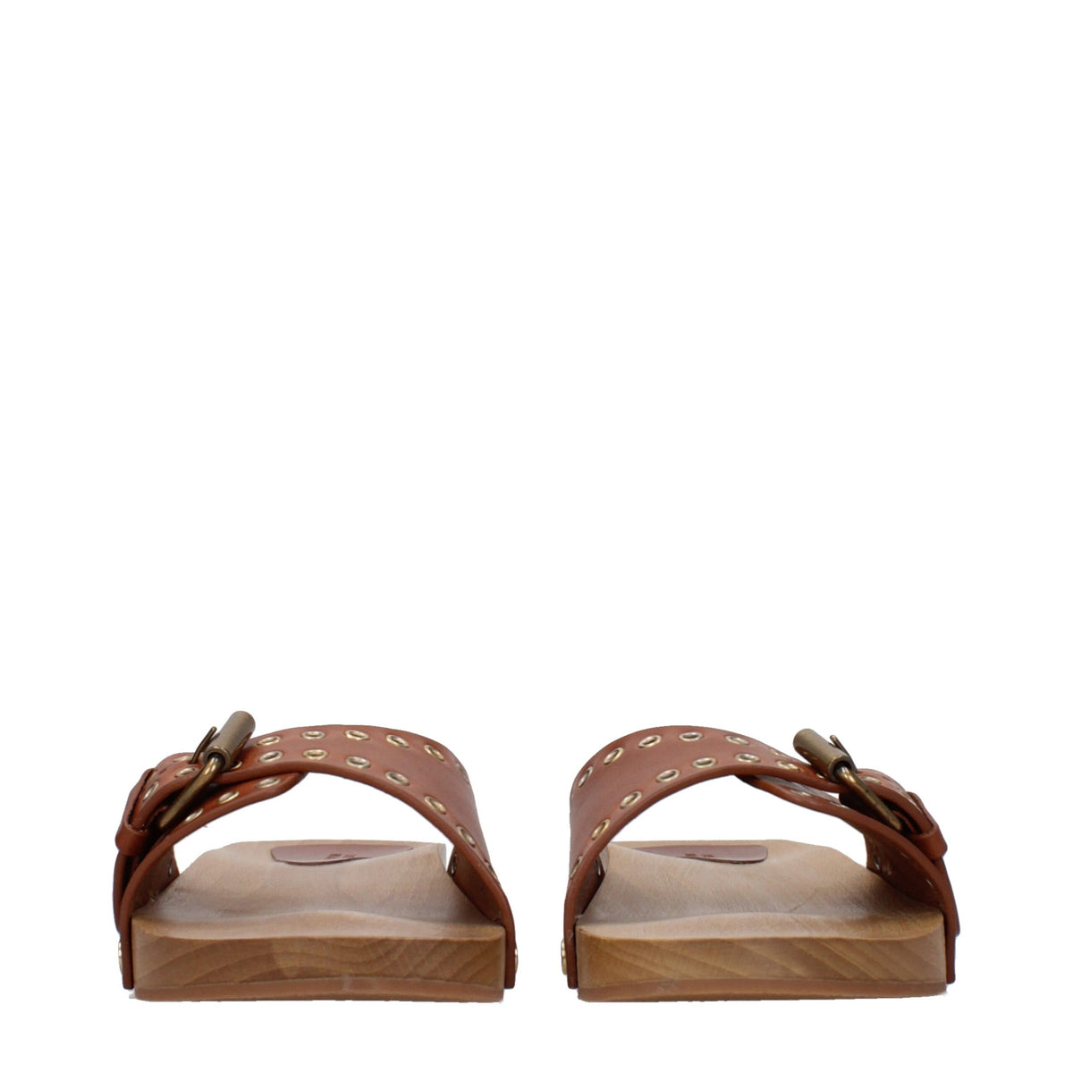 Isabel Marant Brown Leather Slippers for Women - Stylish Comfort