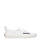 Valentino Garavani White Fabric Slip-On Loafers for Men