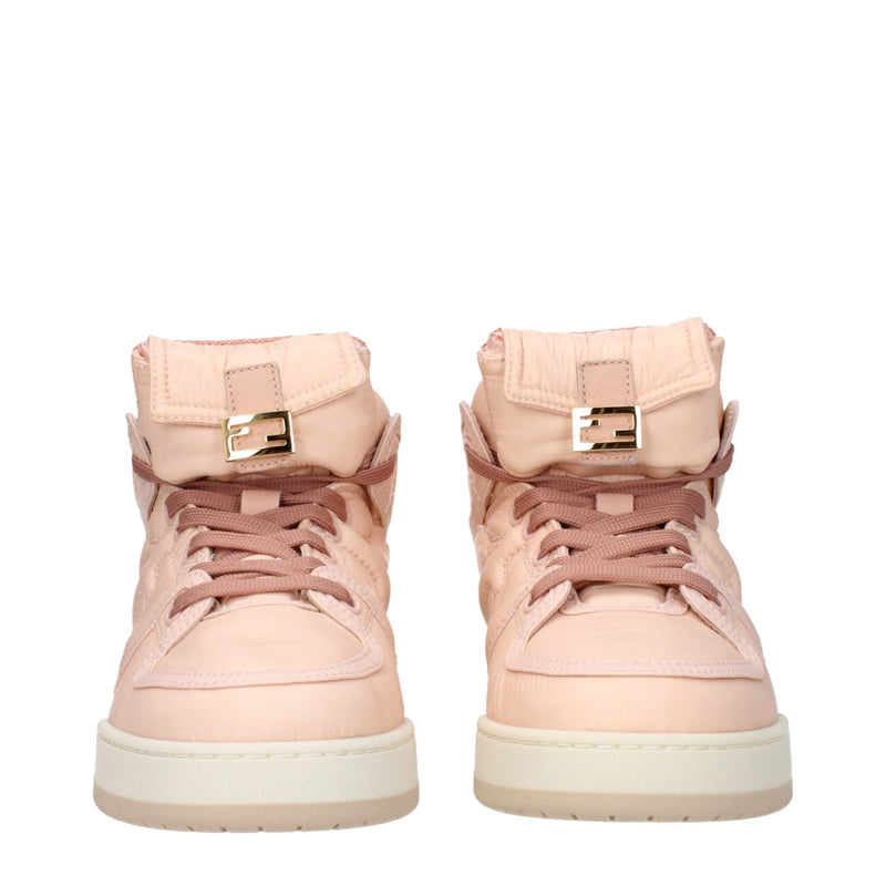 Fendi Pink Nylon High Top Sneakers for Women - Stylish Comfort