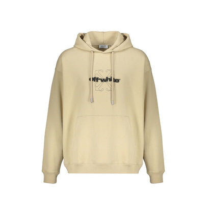 Sweat-shirt en coton beige Off-White