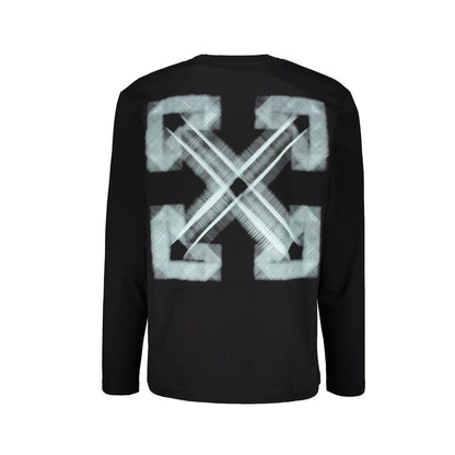 Off-White Black Cotton Long Sleeve T-Shirt