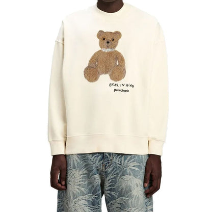 Sweat-shirt blanc en coton Palm Angels