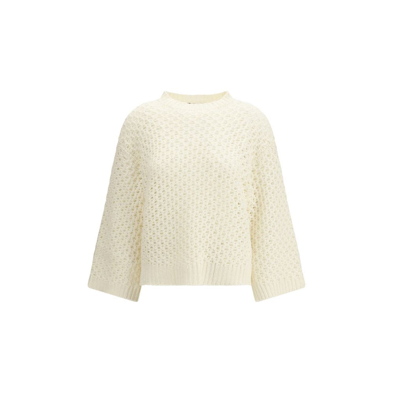 Fabiana Filippi Cream Fleece Wool Sweatshirt - Luxurious Comfort