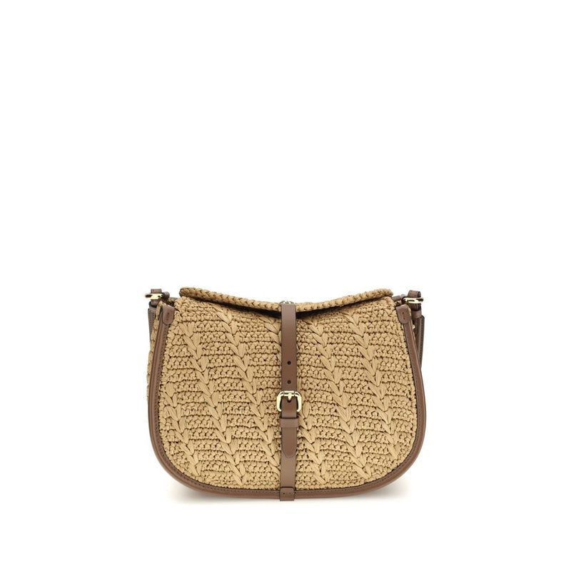 Etro Beige Raffia Pony Shoulder Bag - Élégance Boho