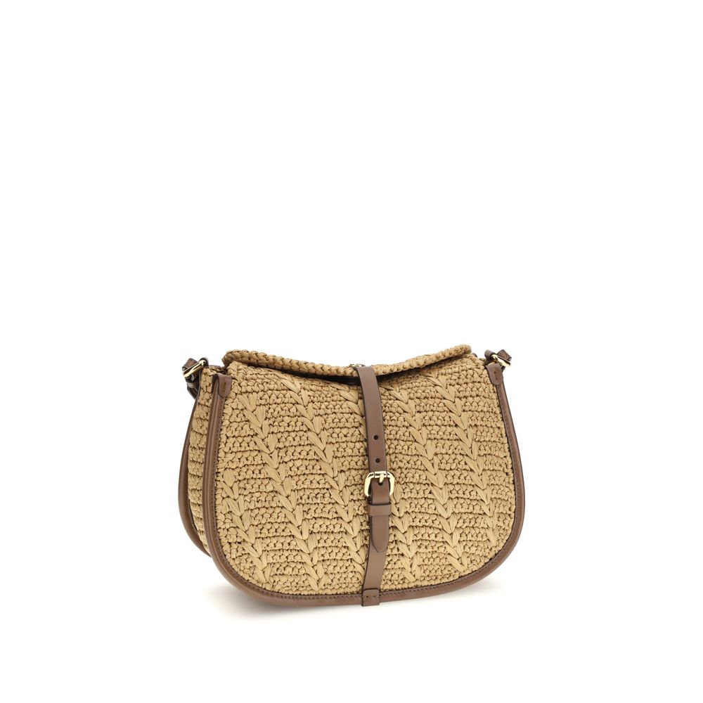 Etro Beige Raffia Pony Shoulder Bag - A Blend of Style and Functionality