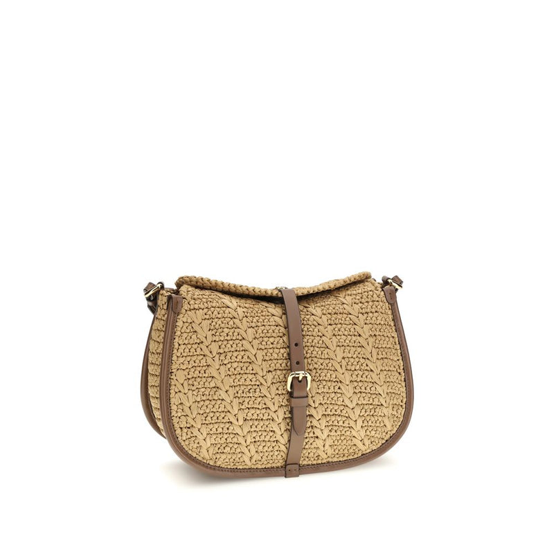 Etro Beige Raffia Pony Shoulder Bag - Élégance Boho