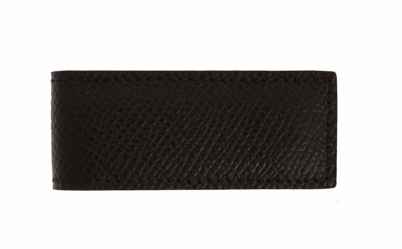Pince à billets magnétique en cuir marron Dolce &amp; Gabbana pour homme
