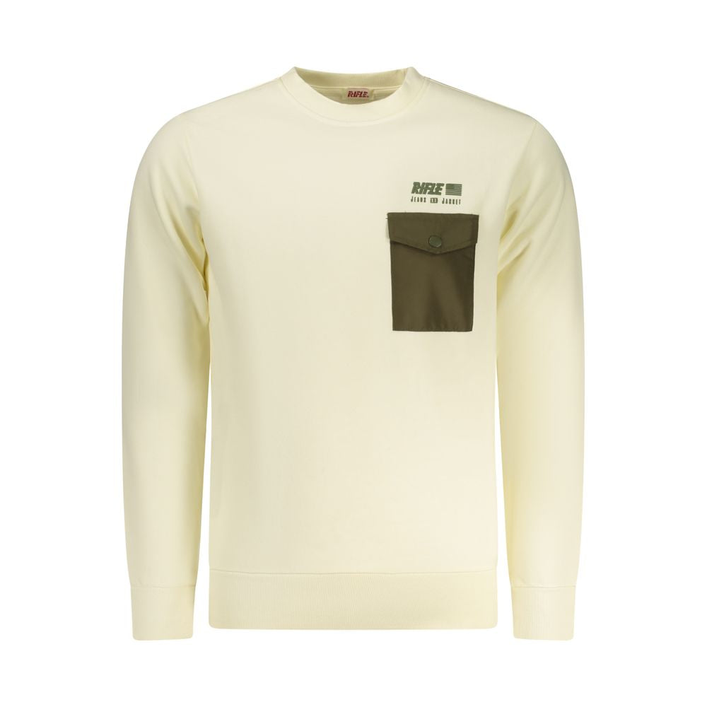 Sweat-shirt homme Rifle en coton blanc