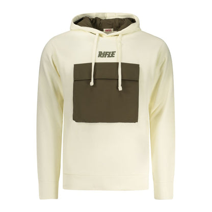 Sweat-shirt en coton blanc fusil