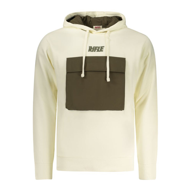 Rifle White Cotton Sweatshirt - Comfort and Style Combined