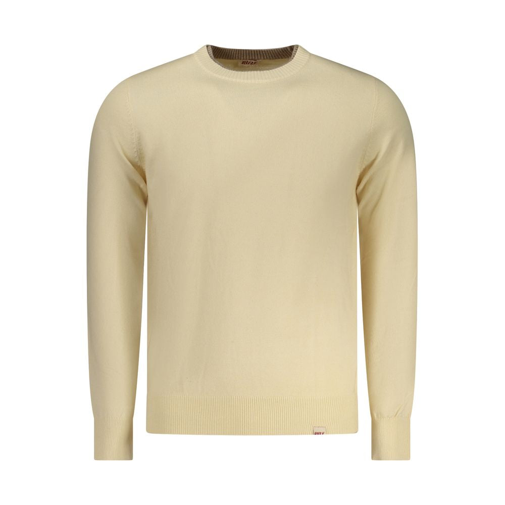Pull homme en polyester beige fusil