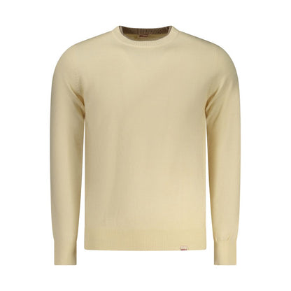 Pull homme en polyester beige fusil