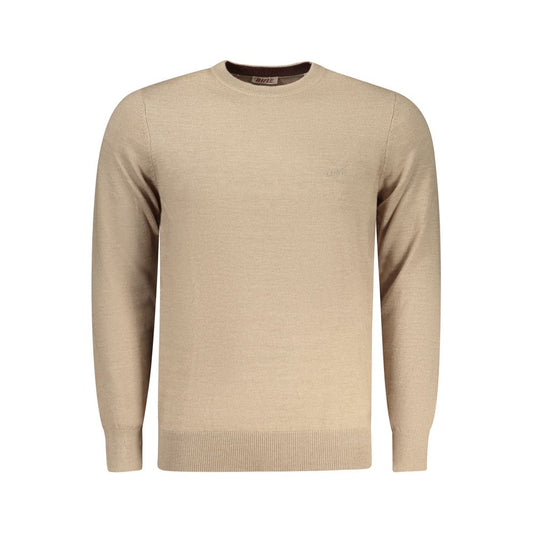 Pull homme en polyester beige fusil