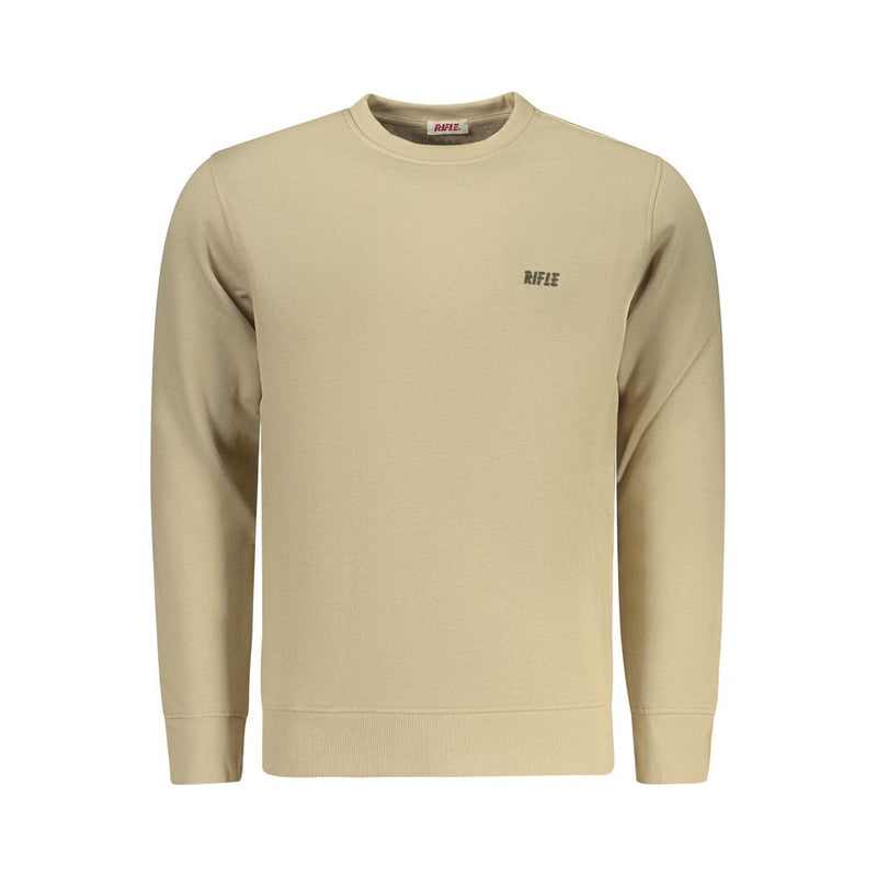 Rifle Beige Cotton Men's Sweatshirt - Stylish Comfort